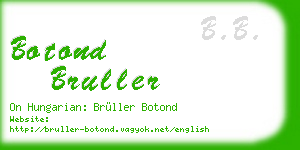 botond bruller business card