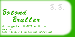 botond bruller business card